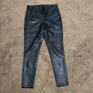 Black Faux Leather Pants